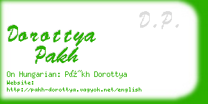 dorottya pakh business card